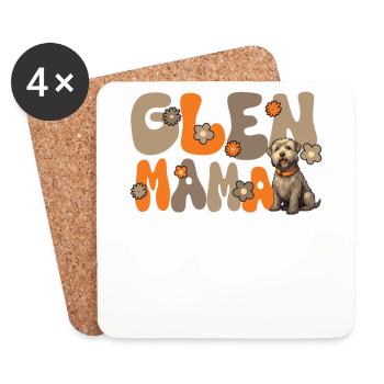 Irish Glen d’Imaal Terrier Groovy Glen Mama - Dessous de verre (lot de 4) - blanc - Devant