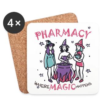 Apotheke | Where magic happens - Untersetzer (4er-Set) - Weiß - Vorne