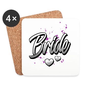 Team Bride Hen Party - Coasters (set of 4) - white - Front