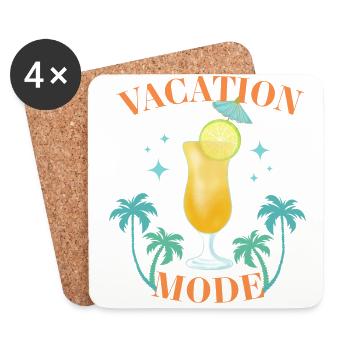 Sommer Urlaub - Untersetzer (4er-Set) - Weiß - Vorne