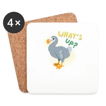 Dodo Whats's up? - Coasters (set of 4) - white - Front