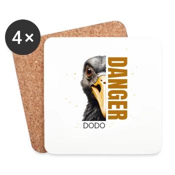 Danger Dodo - Untersetzer (4er-Set) - Weiß - Vorne