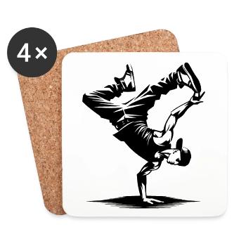 Breakdancing - Coasters (set of 4) - white - Front