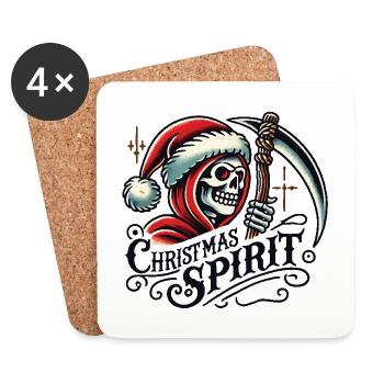 Esthétique streetwear de Noël Ambiance - Dessous de verre (lot de 4) - blanc - Devant