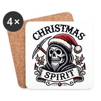 Streetwear Ästhetik Weihnachtsgeist Look - Dessous de verre (lot de 4) - blanc - Devant