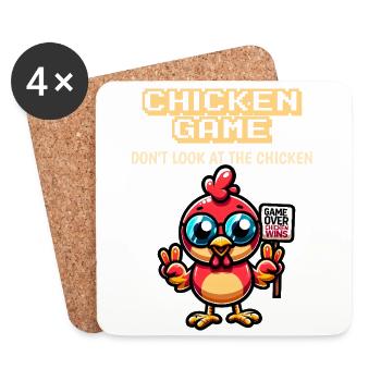 The Chicken Game Funny Farm - Coasters (set of 4) - white - Front