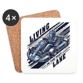 Go-kart life in the fast lane - Coasters (set of 4) - white - Front