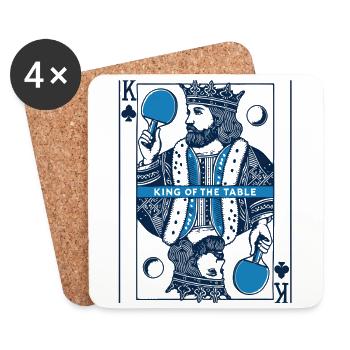 Retro Playing Card Table Tennis Vintage - Coasters (set of 4) - white - Front