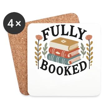 Florales Cottagecore Buch Design für Bibliophile - Untersetzer (4er-Set) - Weiß - Vorne