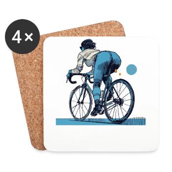 Vélo de route streetwear pour les cyclistes qui ont du style - Dessous de verre (lot de 4) - blanc - Devant