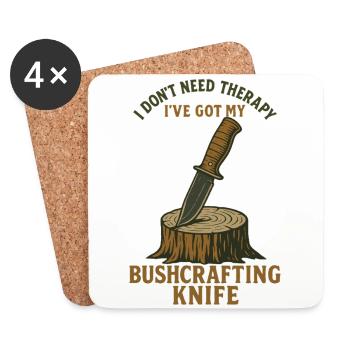 Prepper Bushcrafting Messer Survival-fähigkeiten - Untersetzer (4er-Set) - Weiß - Vorne