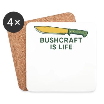 Bushcraft Is Life Prepper Survival - Coasters (set of 4) - white - Front