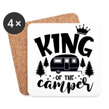 The king of the motorhome - Coasters (set of 4) - white - Front