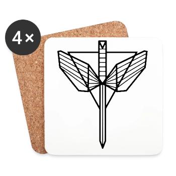 WAYHAUGHT SYMBOL - Coasters (set of 4) - white - Front