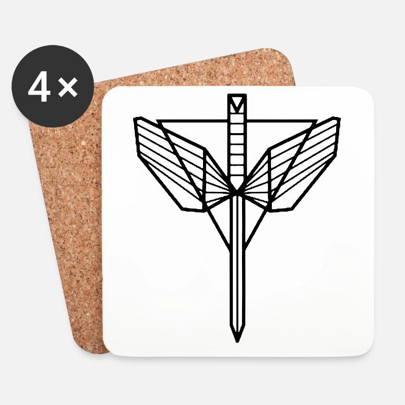 WAYHAUGHT SYMBOL - Untersetzer (4er-Set) - Weiß