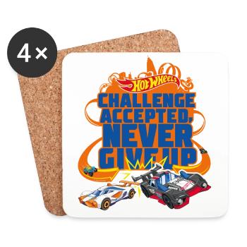 Hot Wheels Never Give Up - Dessous de verre (lot de 4) - blanc - Devant