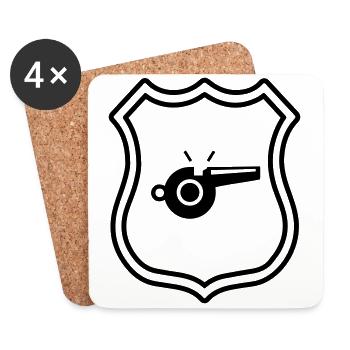 Whistle Pipe Armoiries - Dessous de verre (lot de 4) - blanc - Devant