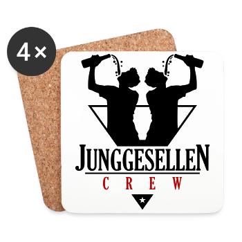 Junggesellen Crew Jga Drinking - Untersetzer (4er-Set) - Weiß - Vorne