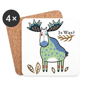 Le cerf, c’est quoi ? - Dessous de verre (lot de 4) - blanc - Devant