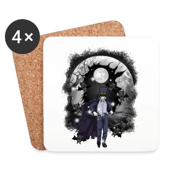 Épée d’épéiste d’Halloween - Dessous de verre (lot de 4) - blanc - Devant