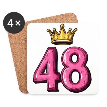48 Number Crown - Coasters (set of 4) - white - Front