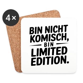 Nicht komisch, Limited Edition! - Untersetzer (4er-Set) - Weiß - Vorne