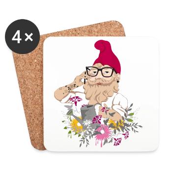 Garten Hipster - Untersetzer (4er-Set) - Weiß - Vorne