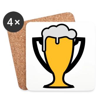 World Champion Beer Cup - Coasters (set of 4) - white - Front