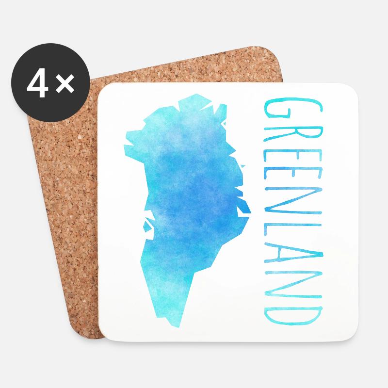 greenland - Untersetzer (4er-Set) - Weiß