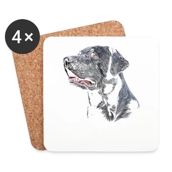 Labrador - Untersetzer (4er-Set) - Weiß - Vorne
