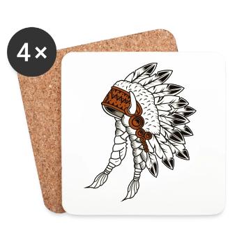 Indian - Coasters (set of 4) - white - Front