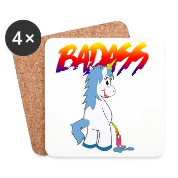 badass2 - Coasters (set of 4) - white - Front