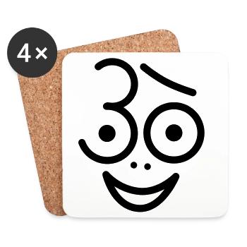 Juhu 30 years! - Coasters (set of 4) - white - Front