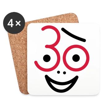 Juhu 30 years! - Coasters (set of 4) - white - Front