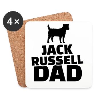 Jack Russel Dad - Untersetzer (4er-Set) - Weiß - Vorne