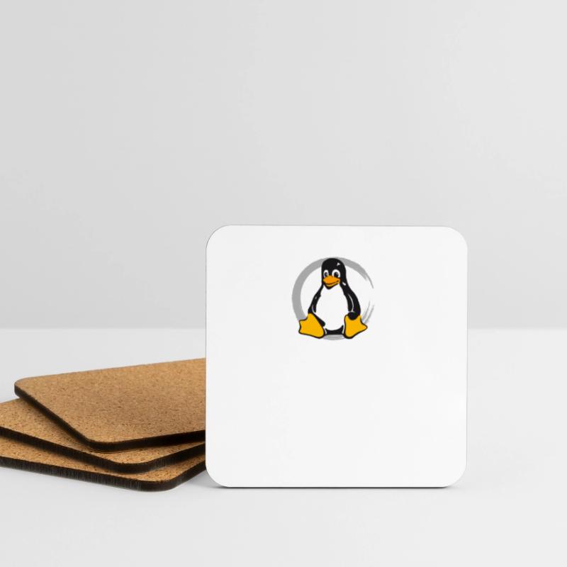 Pc computer Pinguin nerd geek Programmierer Admin Untersetzer (4er-Set)