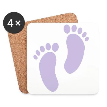 2541614 15465747 foot - Coasters (set of 4) - white - Front