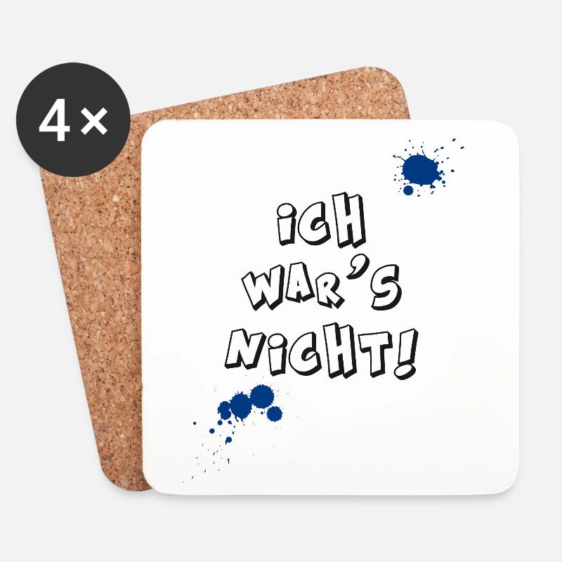 ich wars nicht kinder frech unschuldig fun fleck - Untersetzer (4er-Set) - Weiß
