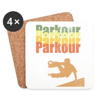 Parkour - Untersetzer (4er-Set) - Weiß - Vorne