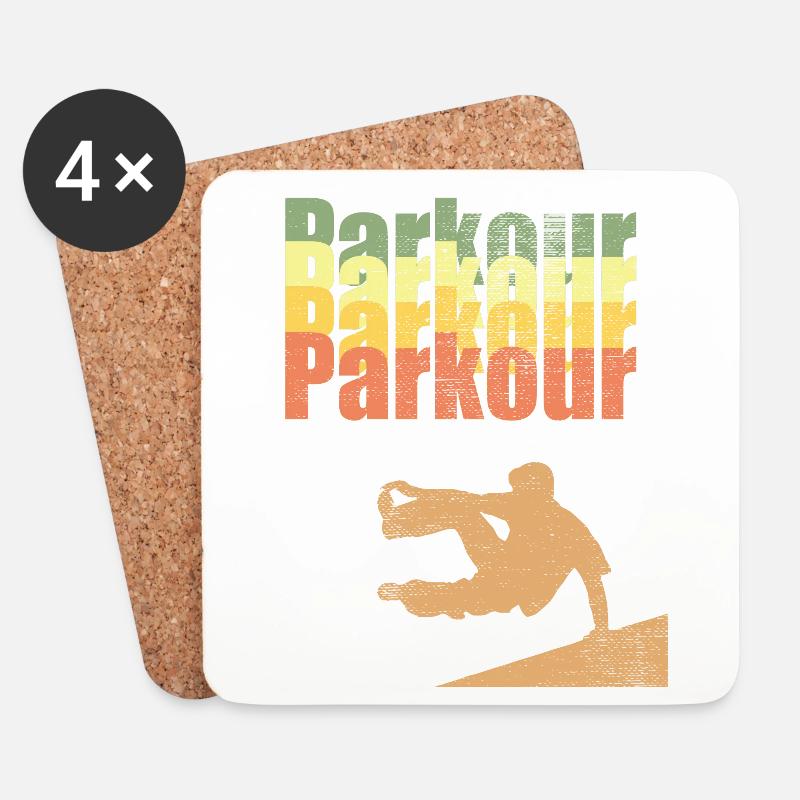 Parkour - Untersetzer (4er-Set) - Weiß