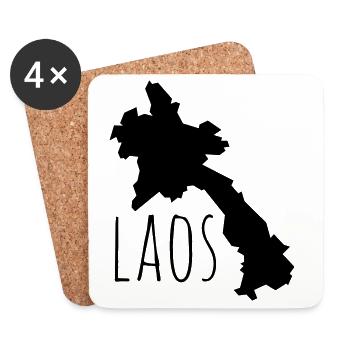 Laos - Untersetzer (4er-Set) - Weiß - Vorne