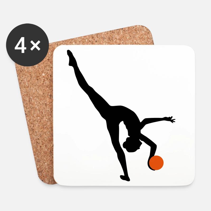 Ginnastica ritmica - Sottobicchieri (set da 4 pezzi) - bianco