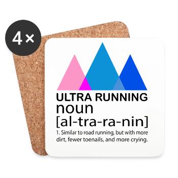 Ultra Running Laufen Skyrace Etappenlauf Geschenk - Untersetzer (4er-Set) - Weiß - Vorne