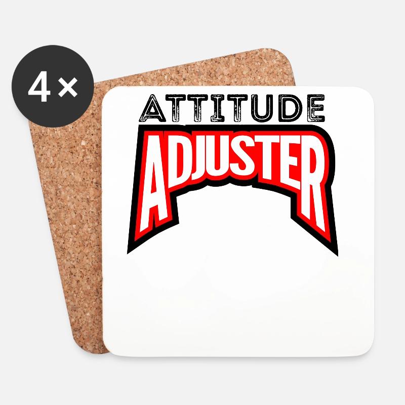 Attitude Adjuster - Untersetzer (4er-Set) - Weiß