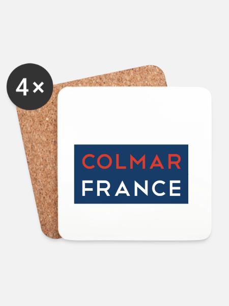 Colmar Elsass Shirt Alsace France - Untersetzer (4er-Set) - Weiß