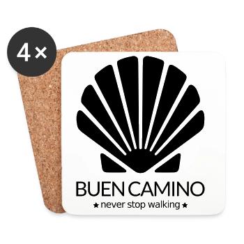 Buen Camino Santiago de Compostella - Untersetzer (4er-Set) - Weiß - Vorne