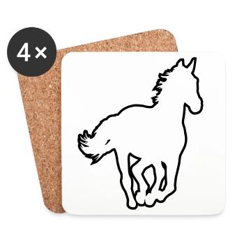 Horse - Coasters (set of 4) - white - Front