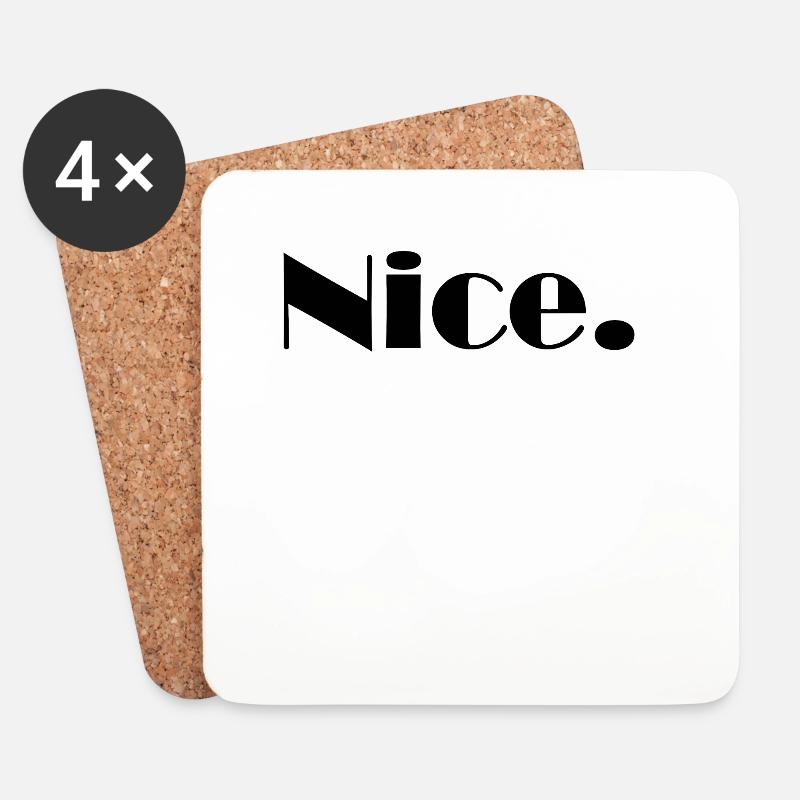 Nice Nice Mega Nice - Untersetzer (4er-Set) - Weiß