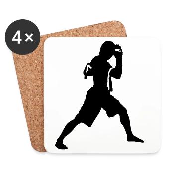 kickboxing - Coasters (set of 4) - white - Front