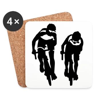 Rennrad - Untersetzer (4er-Set) - Weiß - Vorne
